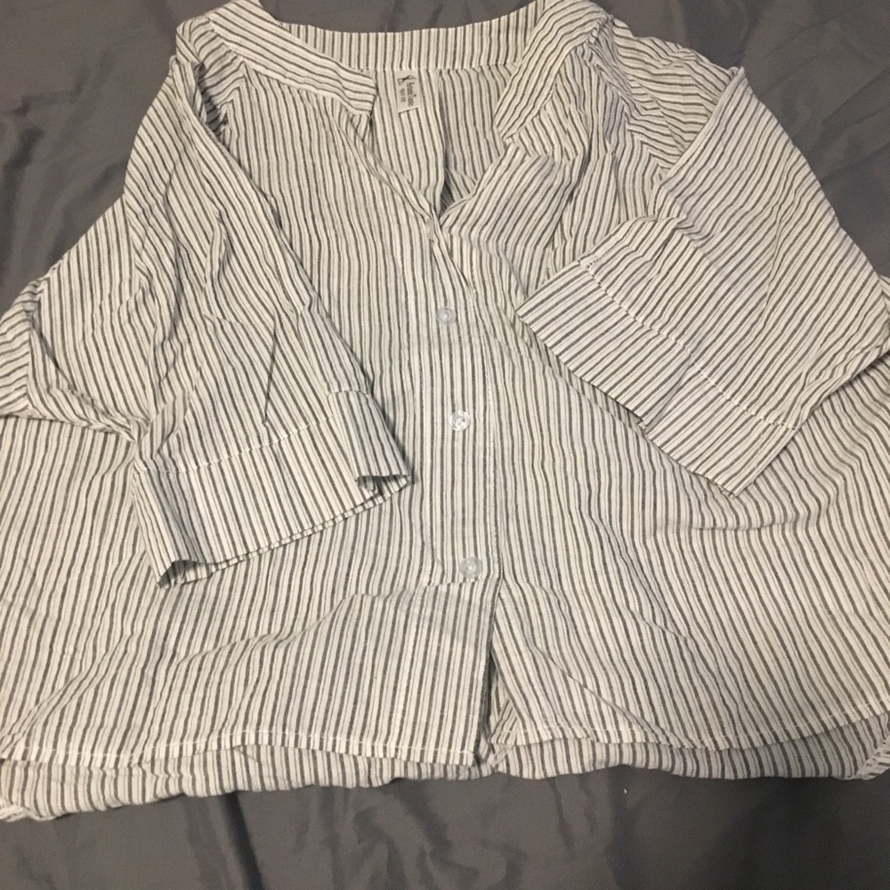 Striped button down